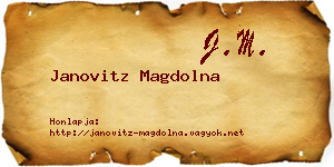Janovitz Magdolna névjegykártya