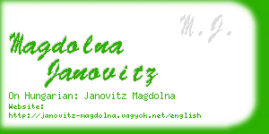 magdolna janovitz business card